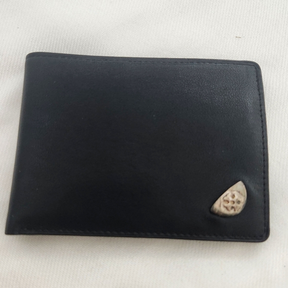 Black Leather Wallet Sillems - Picture 1 of 6